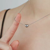 ciite' シーテ ネックレス 【 金属アレルギー対応 】 ミニハートネックレス サージカルステンレス シルバー FREE