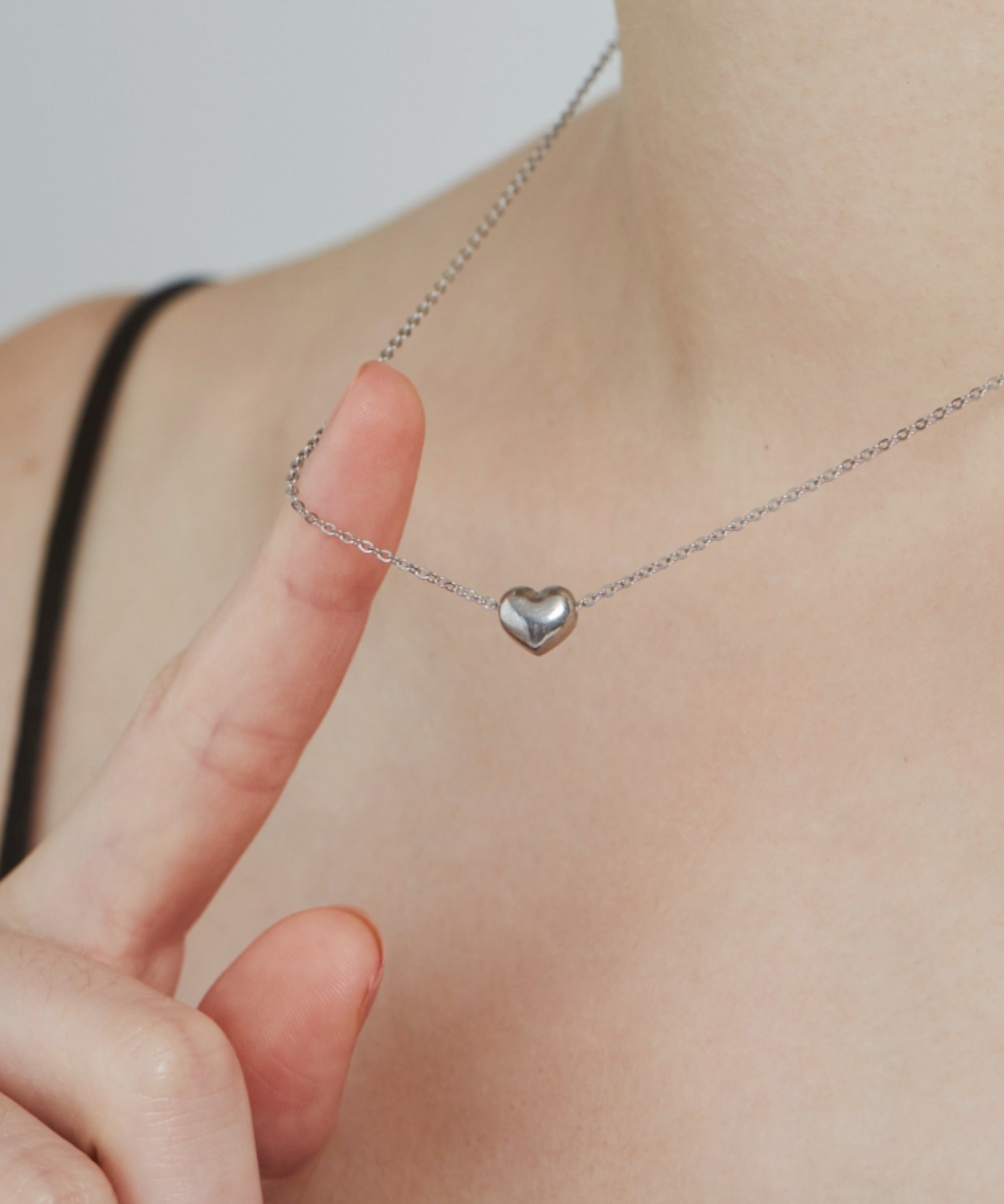 ciite' シーテ ネックレス 【 金属アレルギー対応 】 ミニハートネックレス サージカルステンレス シルバー FREE