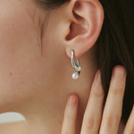 ciite' シーテ ピアス（両耳用） 【 金属アレルギー対応 】 ニュアンスパールピアス サージカルステンレス (両耳用) シルバー FREE