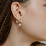 ciite' シーテ ピアス（両耳用） 【 金属アレルギー対応 】パールキャッチ デザインピアス サージカルステンレス シルバー FREE