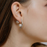 ciite' シーテ ピアス（両耳用） 【 金属アレルギー対応 】パールキャッチ デザインピアス サージカルステンレス シルバー FREE