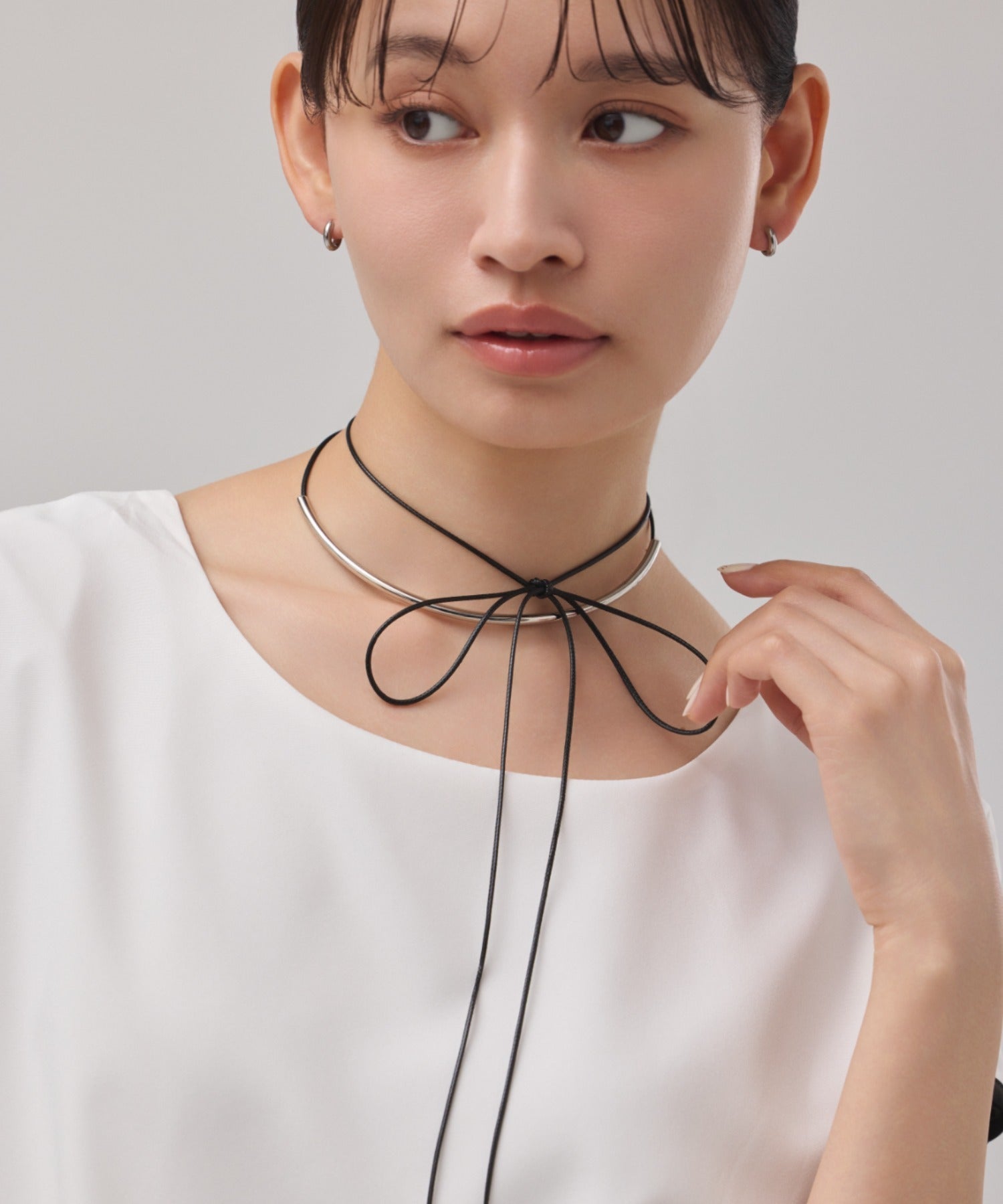ciite' シーテ チョーカー ラウンド ロングチョーカー / ネックレス シルバー FREE