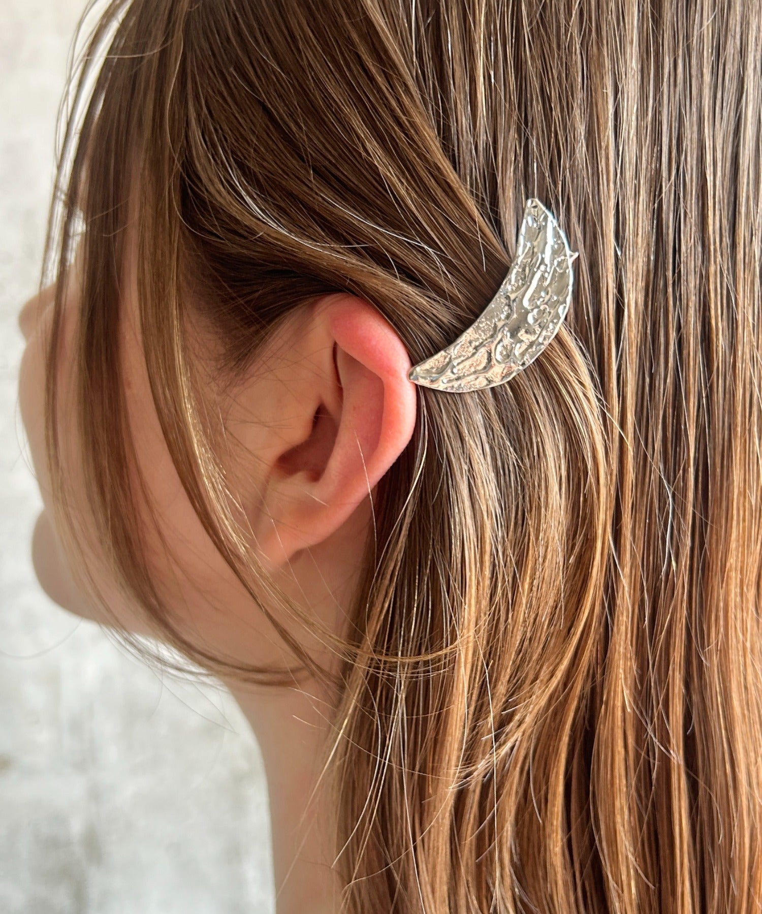 ciite' シーテ バレッタ/ヘアクリップ クレセントムーン デザインクリップ シルバー FREE
