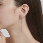 ciite' シーテ ピアス（両耳用） 【 金属アレルギー対応 】 ノットチェーンピアス サージカルステンレス (両耳用) シルバー FREE