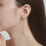 ciite' シーテ ピアス（両耳用） 【 金属アレルギー対応 】 ノットチェーンピアス サージカルステンレス (両耳用) シルバー FREE