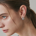 ciite' シーテ ピアス（両耳用） 【 金属アレルギー対応 】 ツイストスリーラインピアス サージカルステンレス (両耳用) シルバー FREE