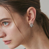 ciite' シーテ ピアス（両耳用） 【 金属アレルギー対応 】 ツイストスリーラインピアス サージカルステンレス (両耳用) シルバー FREE