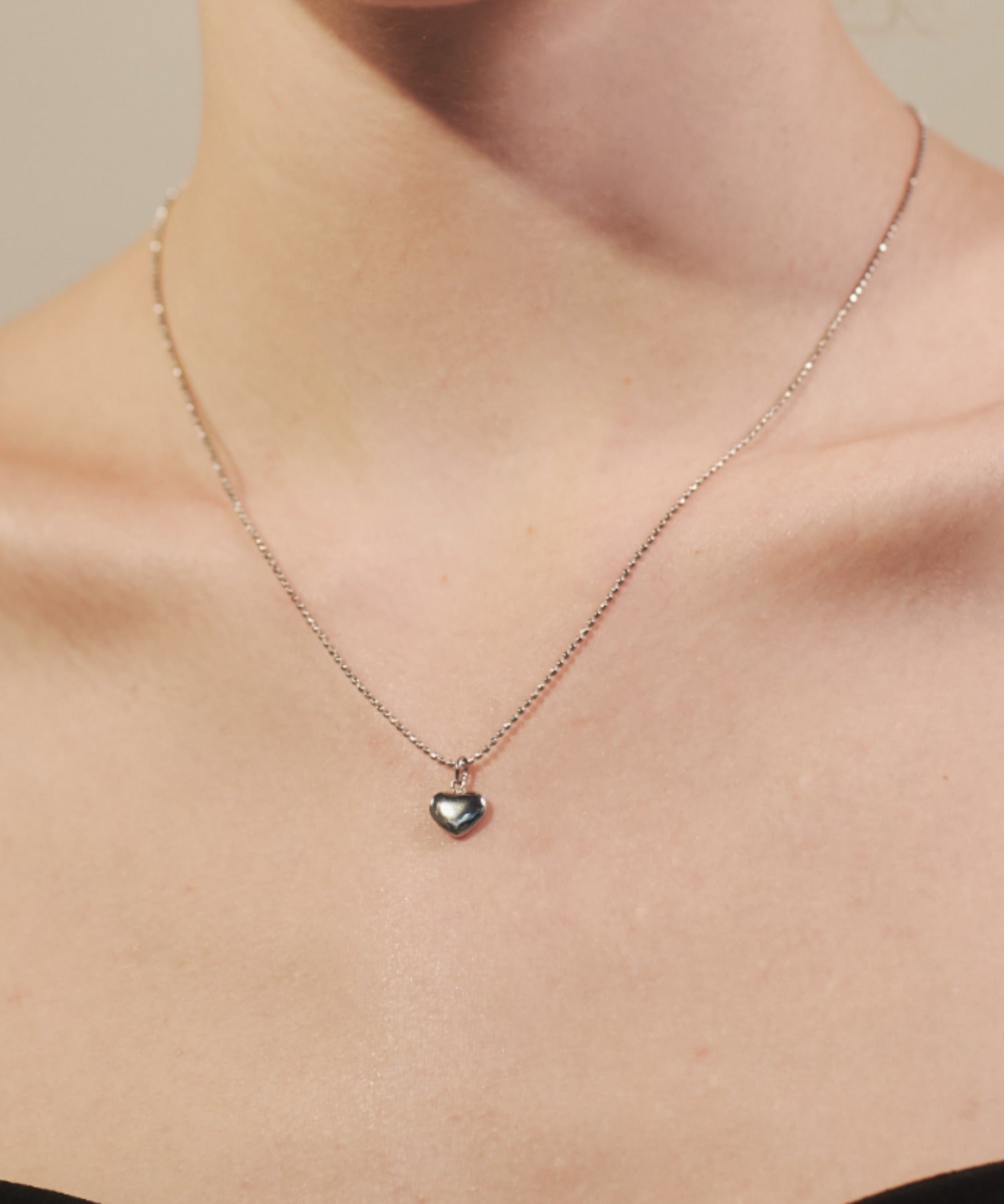 ciite' シーテ ネックレス 【 金属アレルギー対応 】 ミニハートネックレス サージカルステンレス シルバー FREE