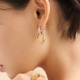 ciite' シーテ ピアス（両耳用） 【 金属アレルギー対応 】 2way バイカラーピアス サージカルステンレス (両耳用) シルバー×ゴールド FREE