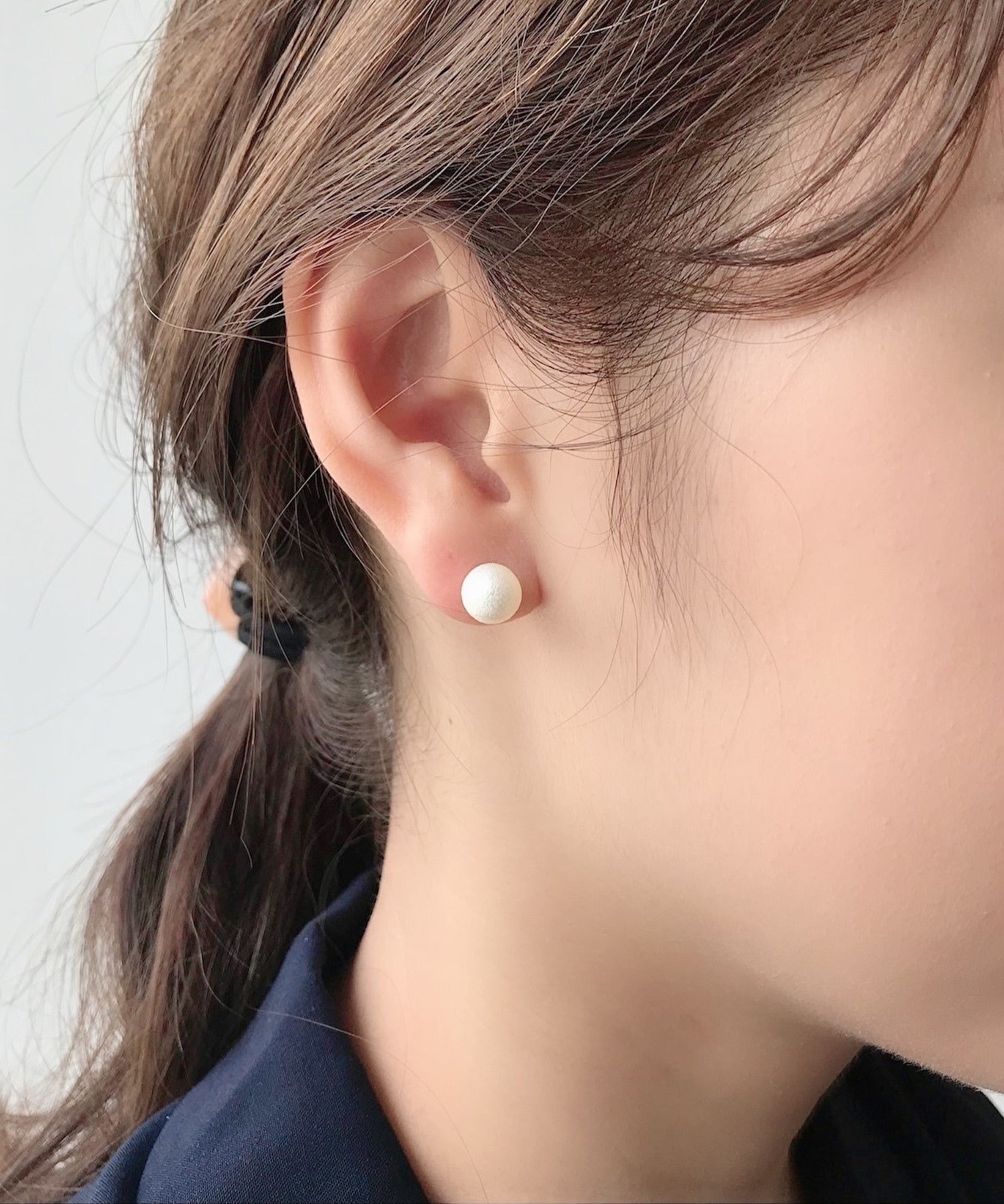 ciite' シーテ ピアス（両耳用） 【8mm】 選べるパールピアス （コットンパール / アクリルパール） (両耳用) シルバー系その他 FREE