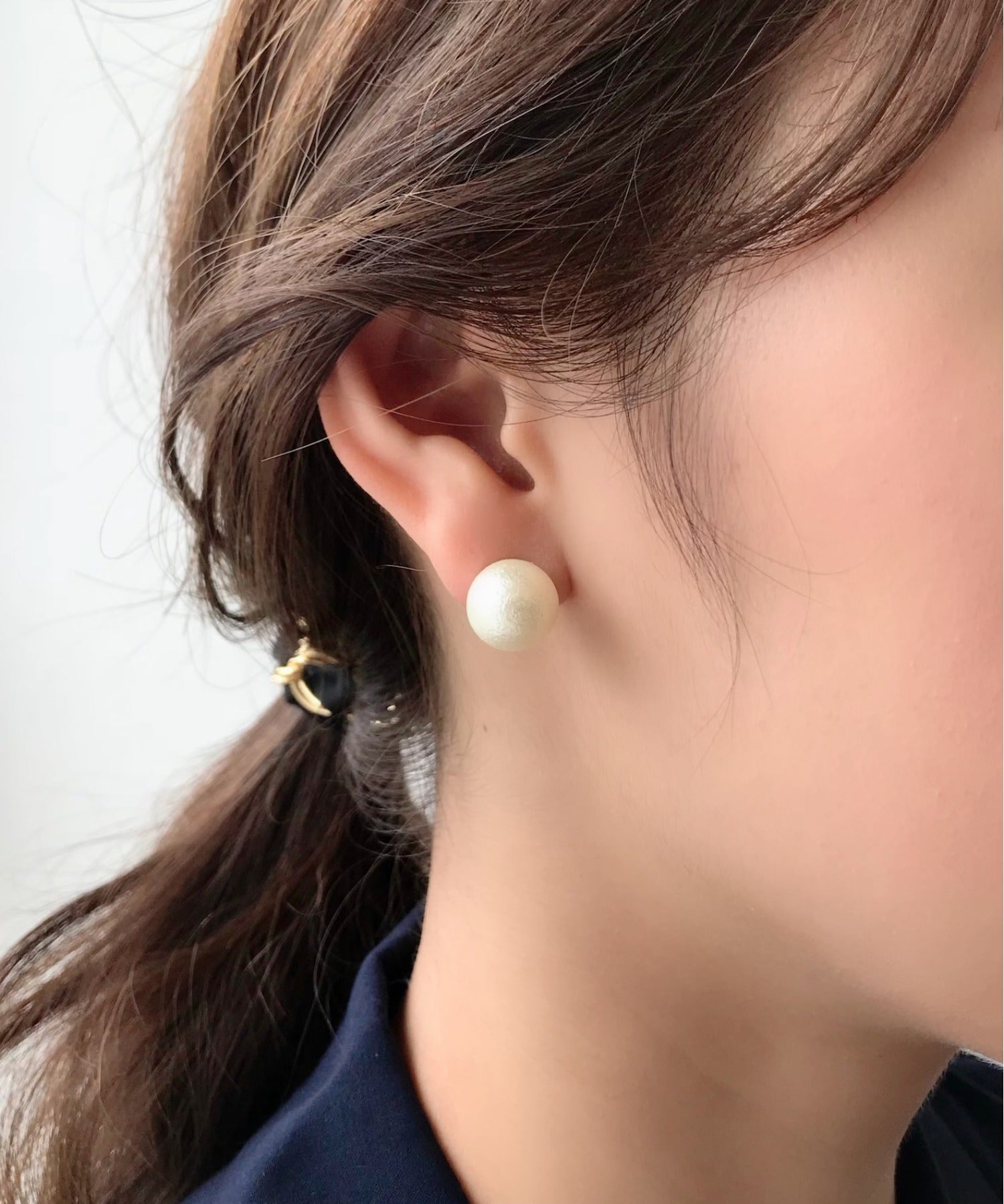 ciite' シーテ ピアス（両耳用） 【12mm】 選べるパールピアス （コットンパール / アクリルパール） (両耳用) シルバー系その他 FREE