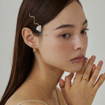 ciite' シーテ ヘアアクセサリー ワンポイントストーンヘアピン ホワイト FREE
