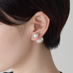 ciite' シーテ ピアス（両耳用） 2way ダブルパールピアス ホワイト系その他 FREE