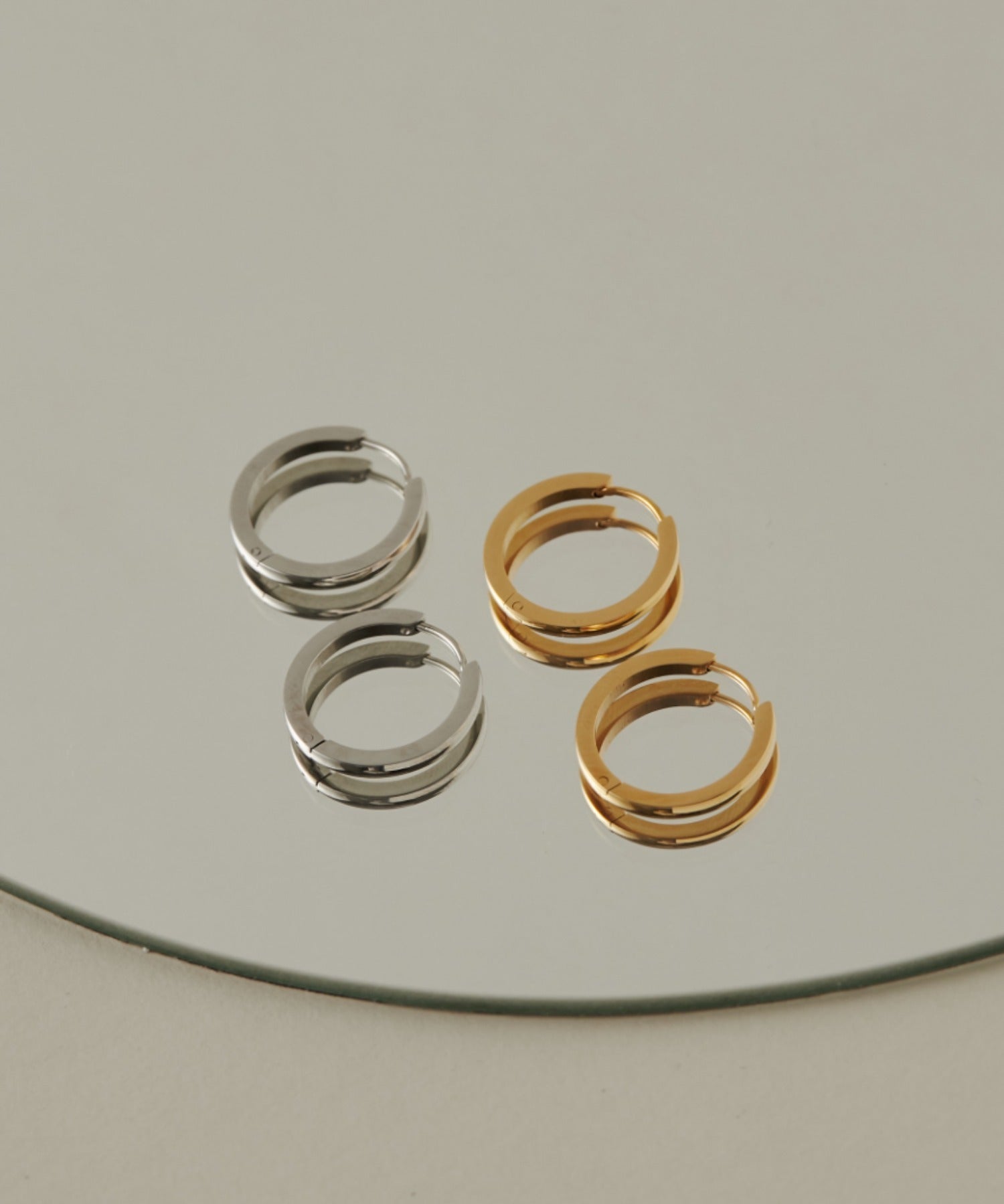 ciite' シーテ ピアス（両耳用） 【 金属アレルギー対応 】 シンプルフープピアス サージカルステンレス (両耳用)