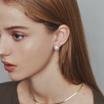 ciite' シーテ ピアス（両耳用） 【 金属アレルギー対応 】 シンプルパールピアス サージカルステンレス 8mm 10mm 12mm (両耳用) ホワイト L