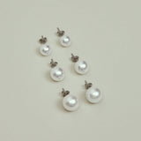 ciite' シーテ ピアス（両耳用） 【 金属アレルギー対応 】 シンプルパールピアス サージカルステンレス 8mm 10mm 12mm (両耳用)