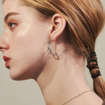 ciite' シーテ ピアス（両耳用） 【 金属アレルギー対応 】 ノットサークルピアス サージカルステンレス 316L (両耳用) シルバー FREE