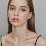 ciite' シーテ ネックレス 【 金属アレルギー対応 】 1mm スネークネックレス 2個セット サージカルステンレス 316L 36～41cm, 39～44cm