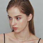 ciite' シーテ ネックレス 【 金属アレルギー対応 】 1mm スネークネックレス 2個セット サージカルステンレス 316L 36～41cm, 39～44cm