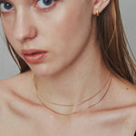 ciite' シーテ ネックレス 【 金属アレルギー対応 】 1mm スネークネックレス 2個セット サージカルステンレス 316L 36～41cm, 39～44cm