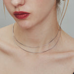 ciite' シーテ ネックレス 【 金属アレルギー対応 】 1mm スネークネックレス 2個セット サージカルステンレス 316L 36～41cm, 39～44cm