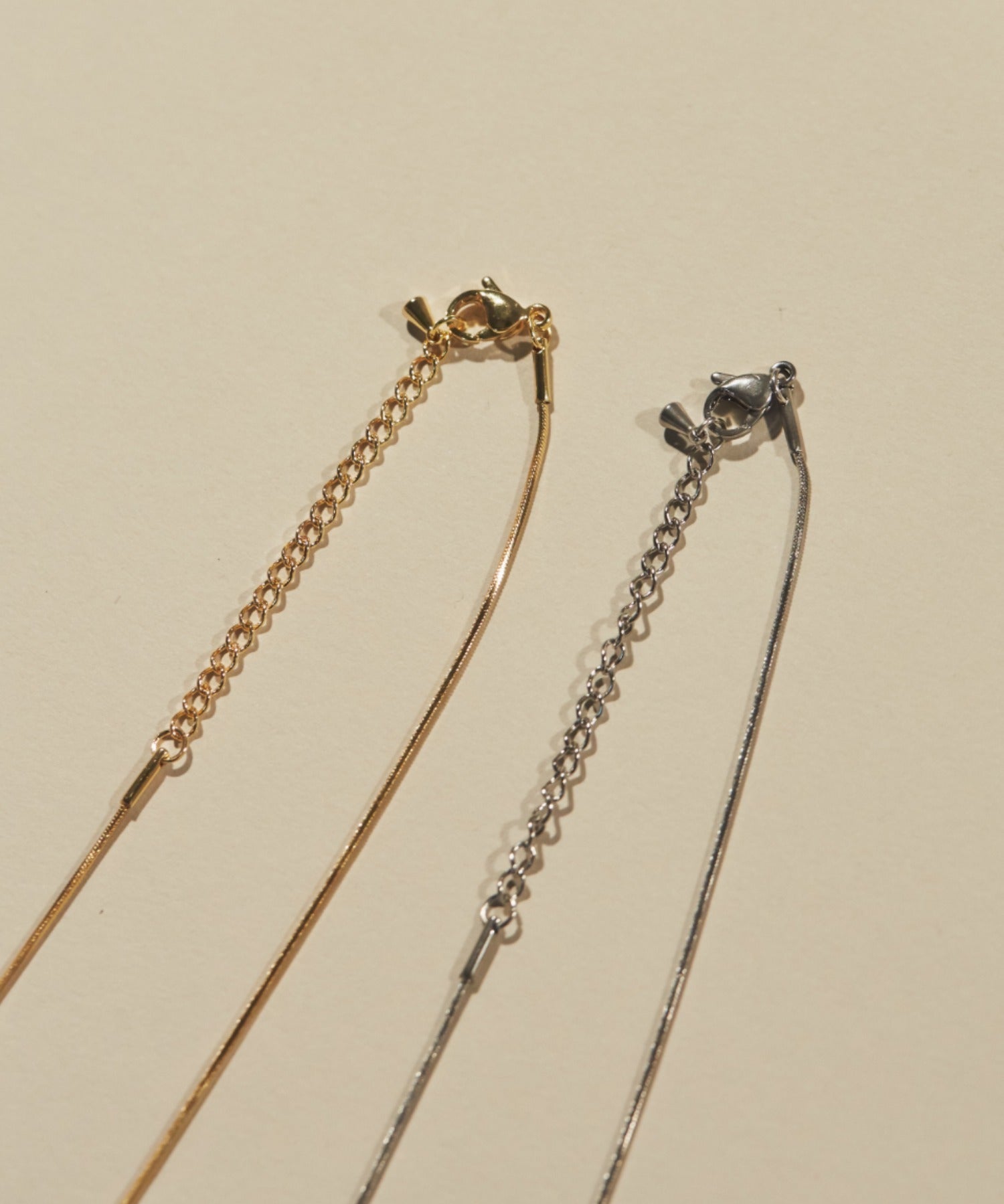 ciite' シーテ ネックレス 【 金属アレルギー対応 】 1mm スネークネックレス 2個セット サージカルステンレス 316L 36～41cm, 39～44cm
