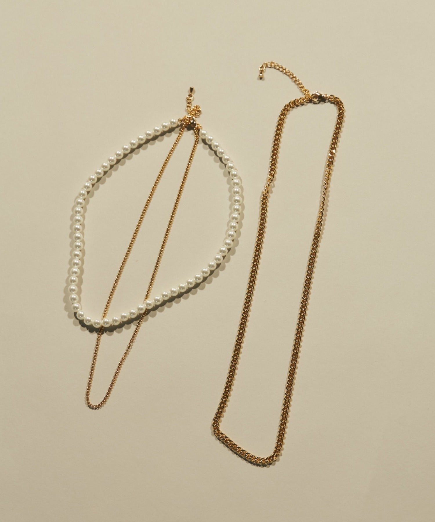 ciite' シーテ ネックレス 【 金属アレルギー対応 】3連パールチェーンネックレス サージカルステンレス 38～43cm, 40～45cm