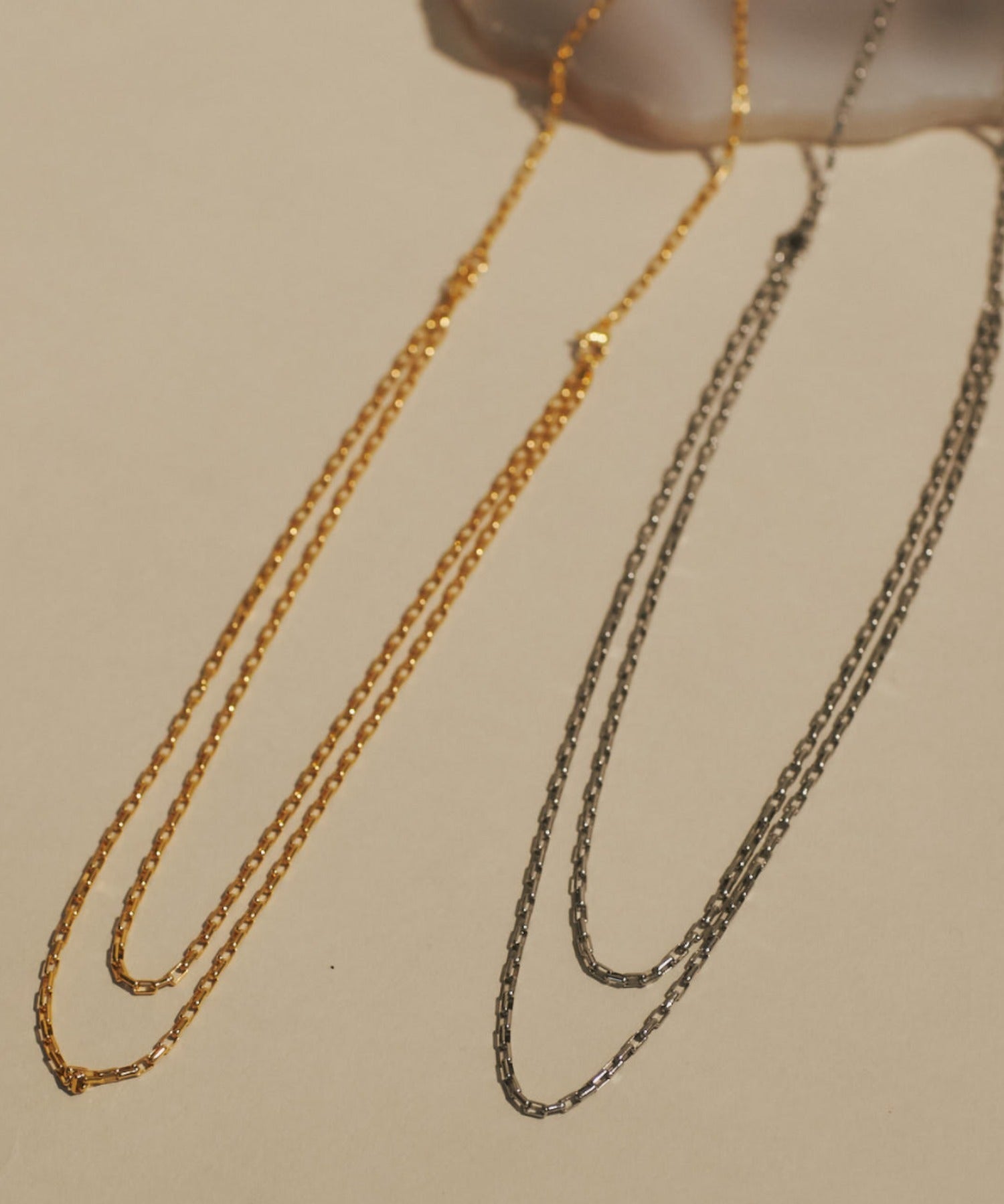 ciite' シーテ ネックレス 【 金属アレルギー対応 】 2連チェーンネックレス サージカルステンレス 316L
