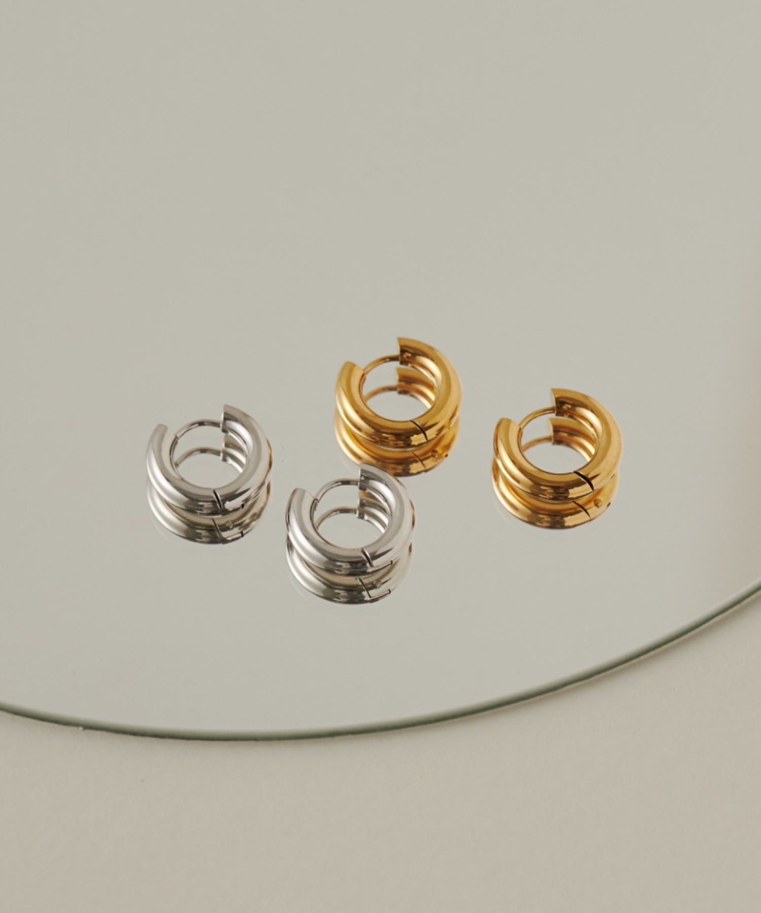 ciite' シーテ ピアス（両耳用） 【 金属アレルギー対応 】 シンプルフープピアス サージカルステンレス (両耳用)