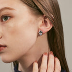 ciite' シーテ ピアス（両耳用） 【 金属アレルギー対応 】 モチーフビジューピアス サージカルステンレス 316L (両耳用) シルバー FREE