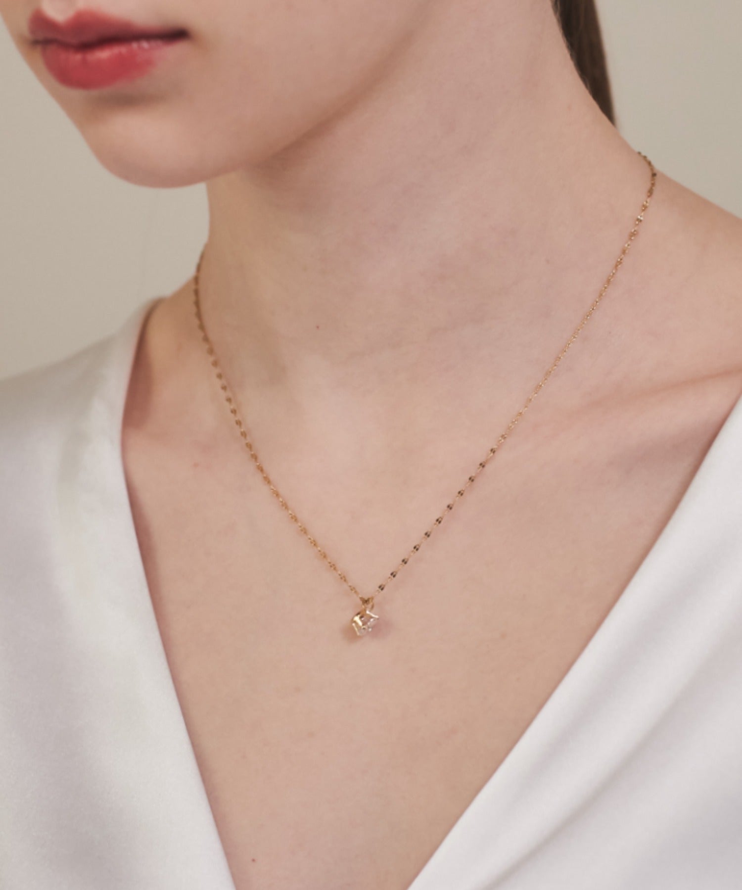 ciite' シーテ ネックレス 【 金属アレルギー対応 】 ビジューチェーンネックレス サージカルステンレス 316L