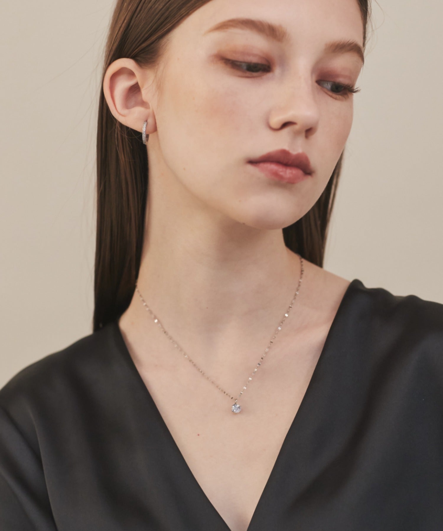 ciite' シーテ ネックレス 【 金属アレルギー対応 】 ビジューチェーンネックレス サージカルステンレス 316L