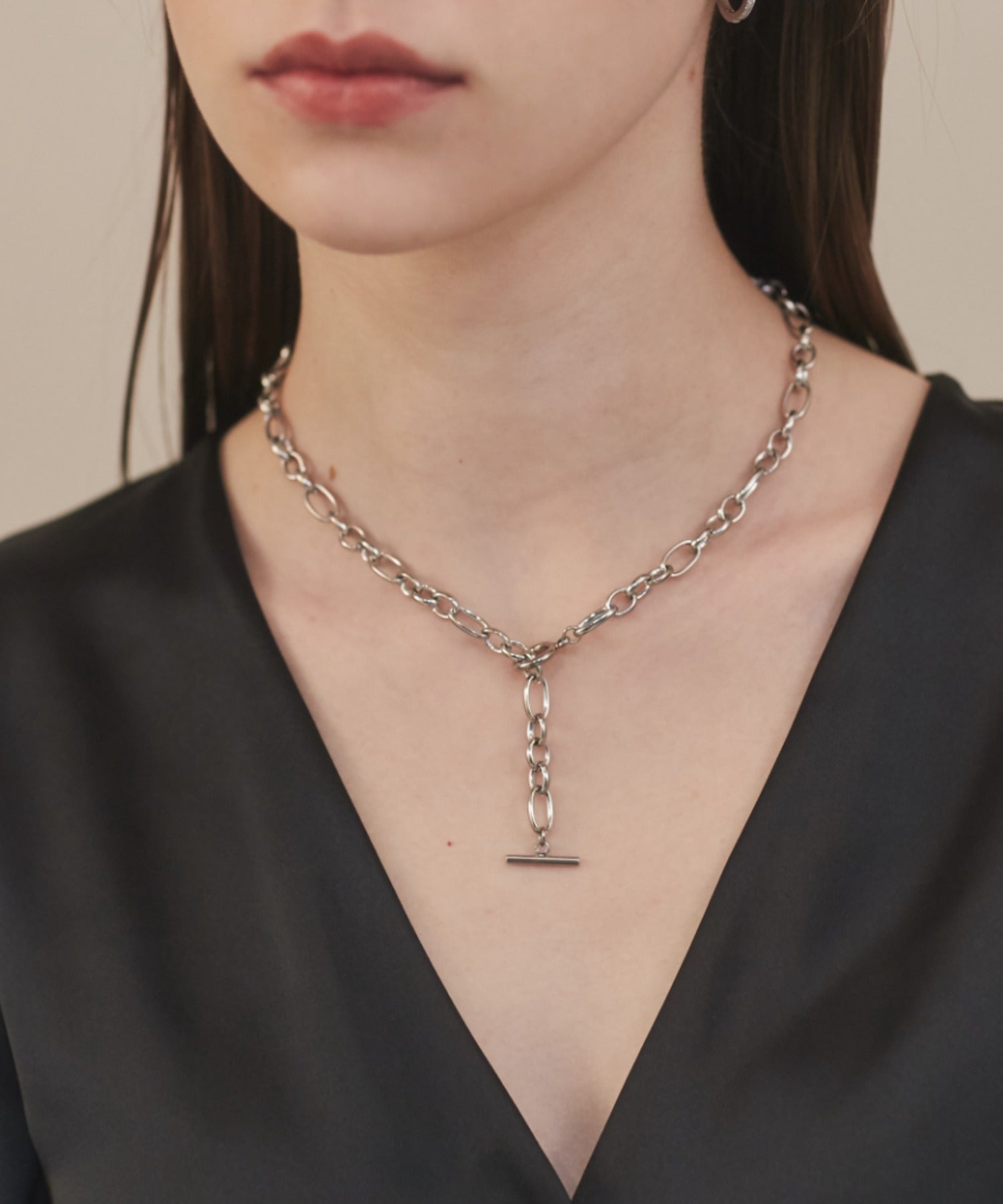 ciite' シーテ ネックレス 【 金属アレルギー対応 】 マントルチェーンネックレス サージカルステンレス 316L