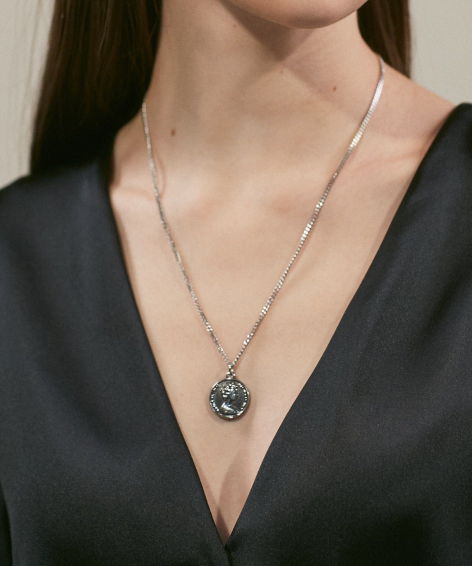 ciite' シーテ ネックレス 【 金属アレルギー対応 】 シルバーコインネックレス サージカルステンレス 316L シルバー系その他6 FREE