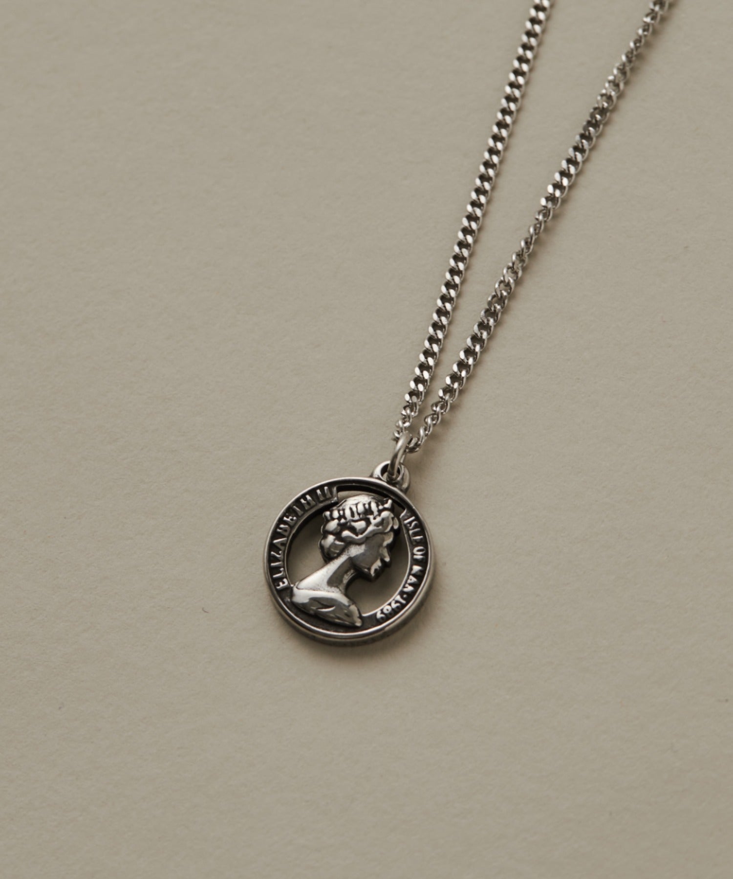 ciite' シーテ ネックレス 【 金属アレルギー対応 】 シルバーコインネックレス サージカルステンレス 316L
