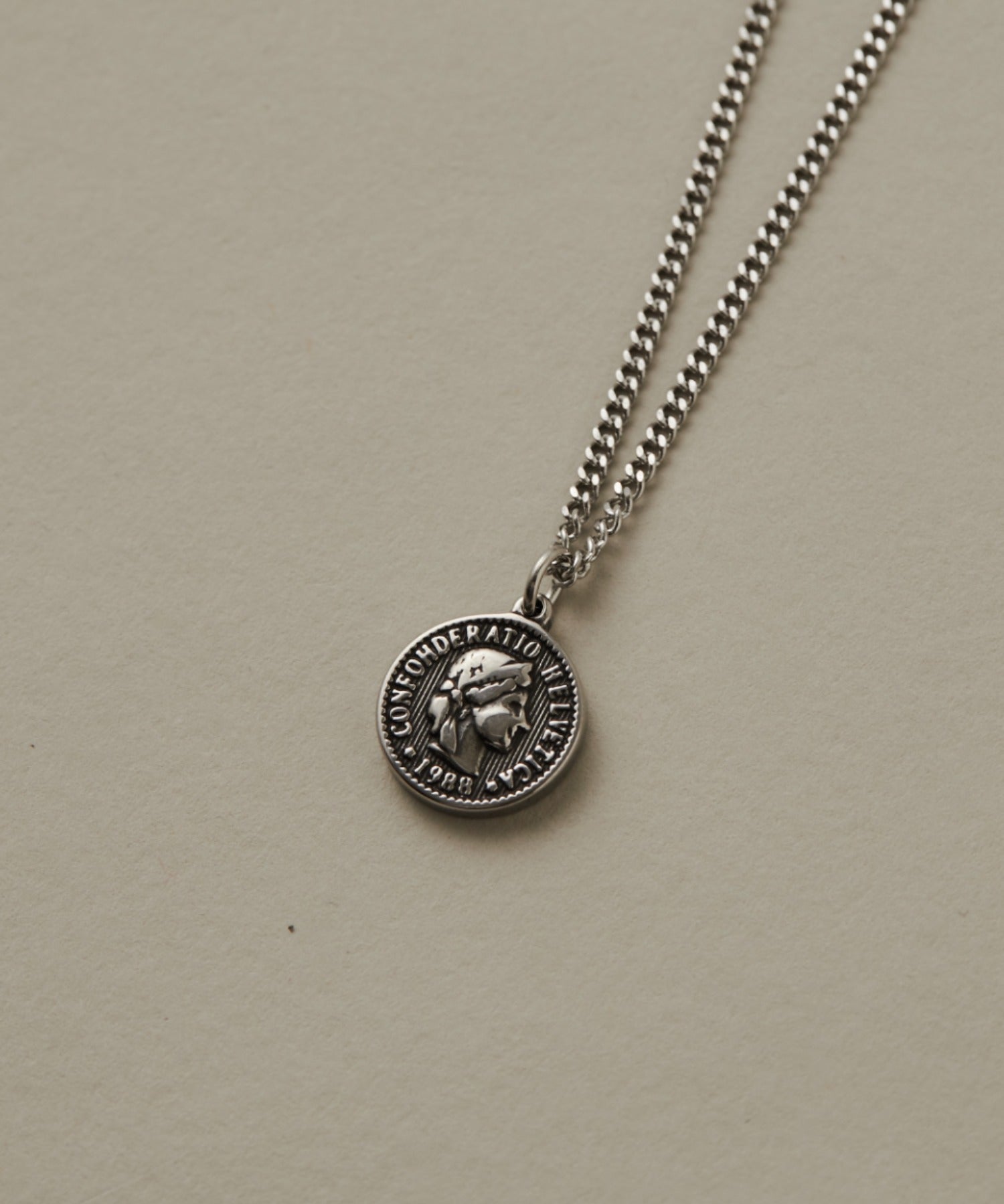 ciite' シーテ ネックレス 【 金属アレルギー対応 】 シルバーコインネックレス サージカルステンレス 316L