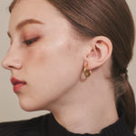 ciite' シーテ ピアス（両耳用） 【 金属アレルギー対応 】 シンプルフープピアス サージカルステンレス 316L (両耳用) ゴールド FREE