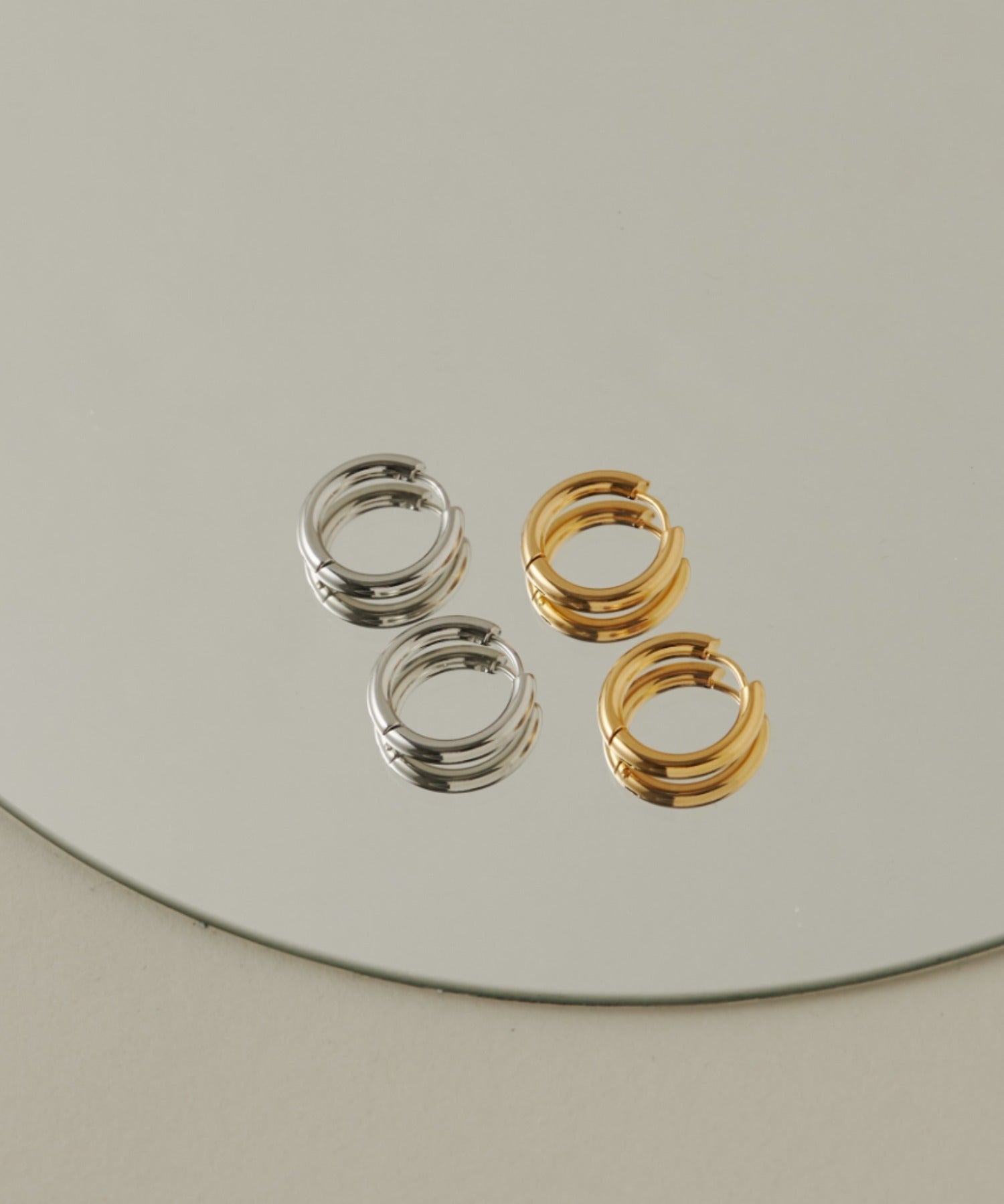 ciite' シーテ ピアス（両耳用） 【 金属アレルギー対応 】 シンプルフープピアス サージカルステンレス 316L (両耳用)
