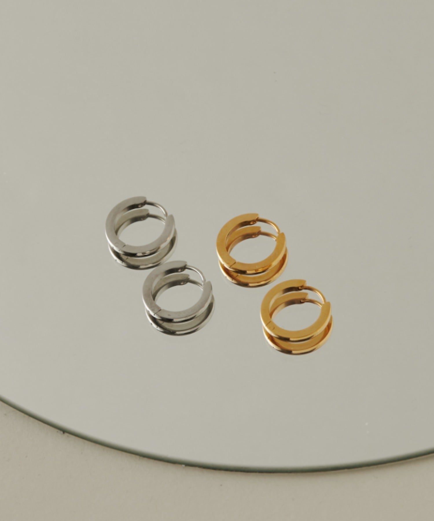 ciite' シーテ ピアス（両耳用） 【 金属アレルギー対応 】 シンプルフープピアス サージカルステンレス 316L (両耳用)