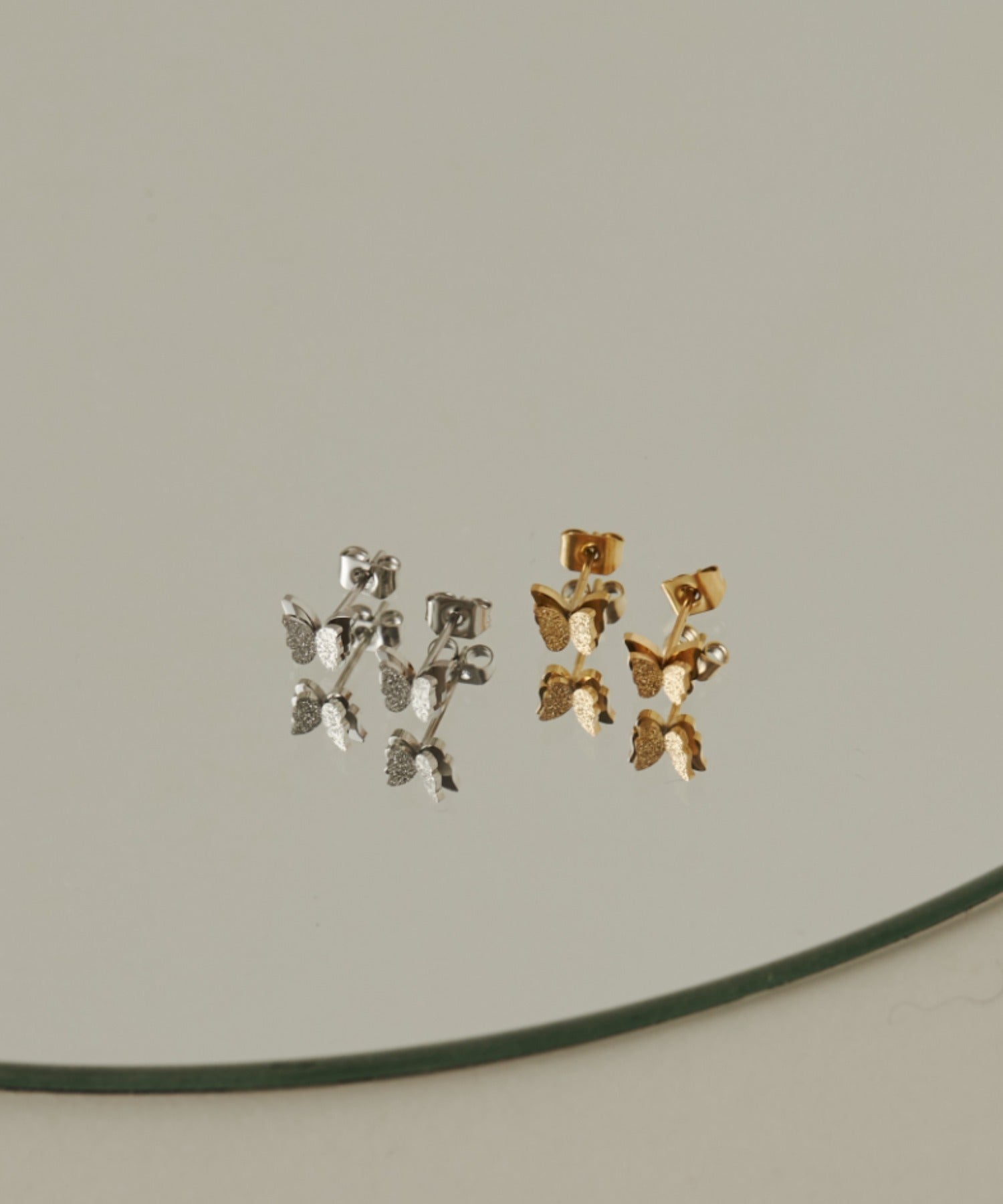 ciite' シーテ ピアス（両耳用） 【 金属アレルギー対応 】 バタフライピアス サージカルステンレス (両耳用)