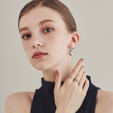 ciite' シーテ ピアス（両耳用） 【 金属アレルギー対応 】 ハートフープピアス サージカルステンレス (両耳用)