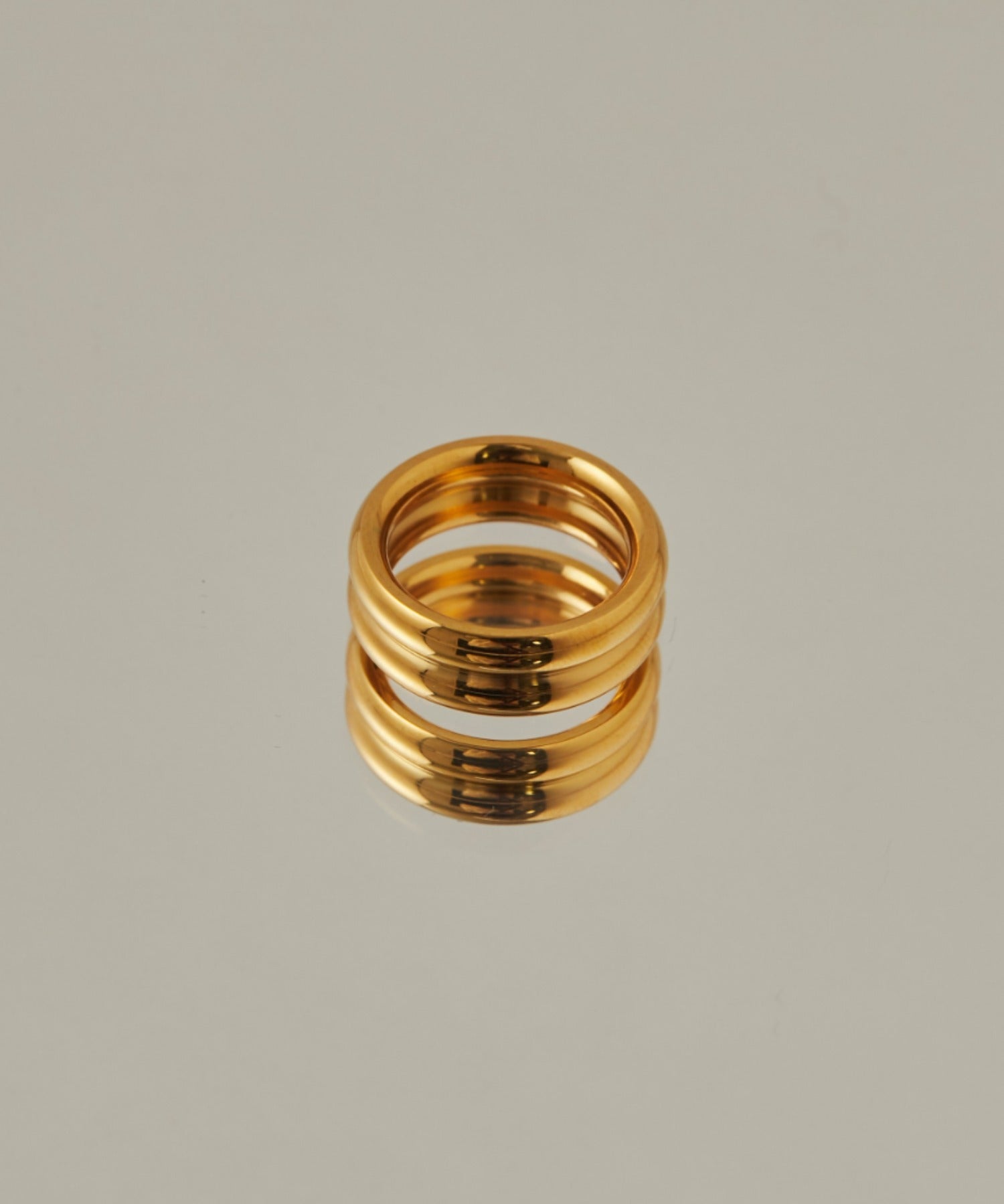 ciite' シーテ リング 【 金属アレルギー対応 】 2連リング サージカルステンレス 316L
